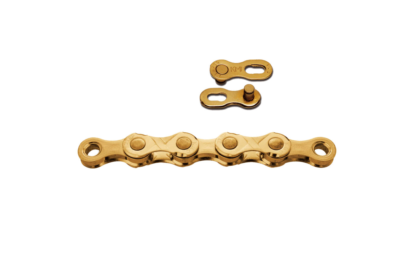 Chaîne KMC, X12 Ti-N, or, 126 maillons