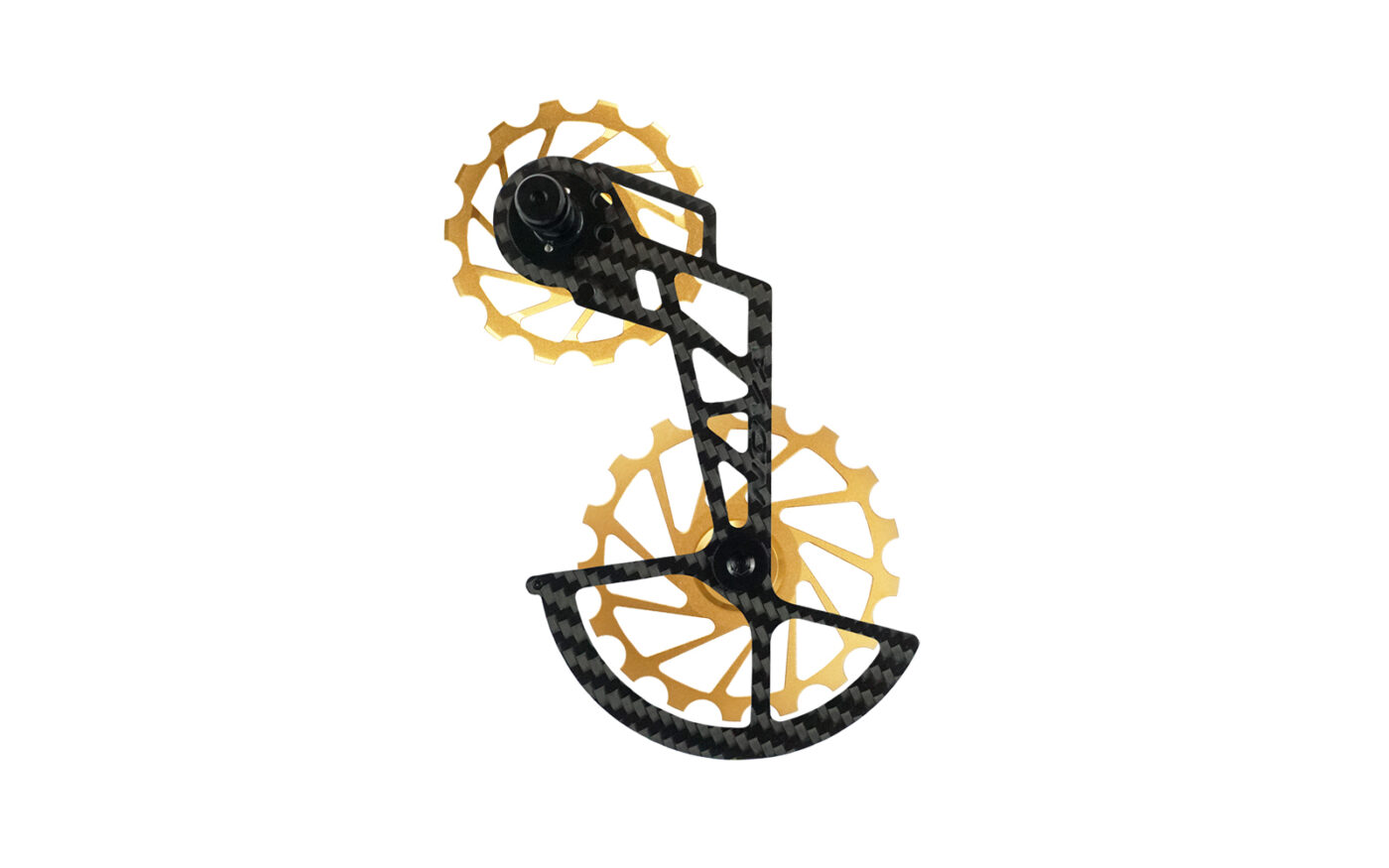 NOVA RIDE Cage de dérailleur, carbone/céramique, type Shimano Ultegra/Dura-Ace 12S, or