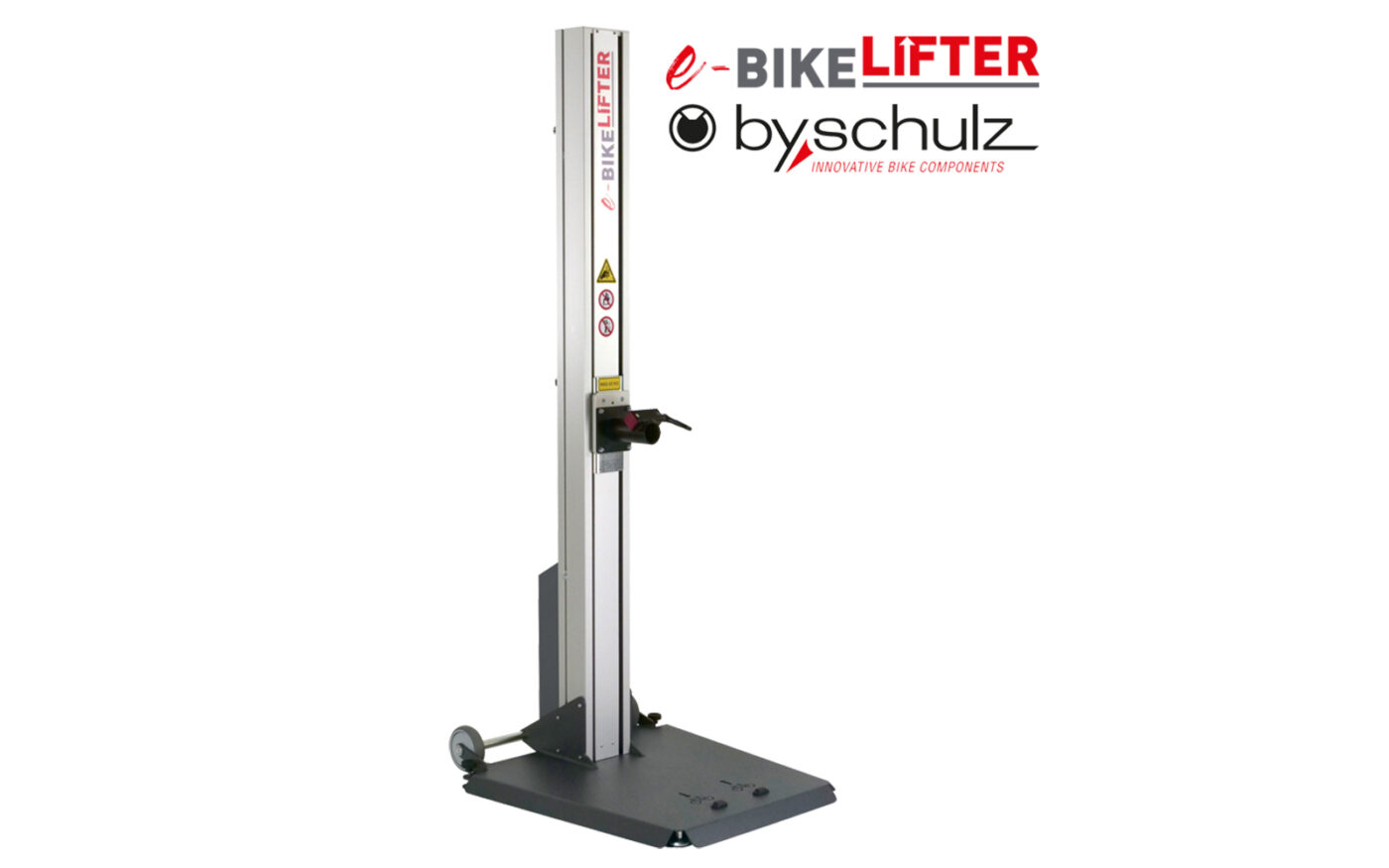 Le pied de montage d'atelier mobile pour e-bikes, cargobikes et vélos de bySchulz